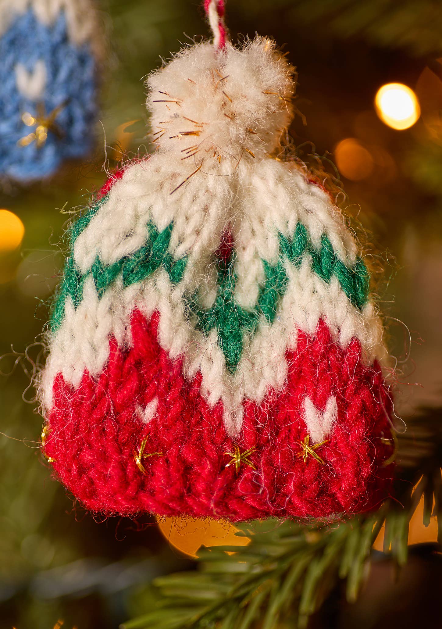 Bobble Hat Knitted Decoration | 2 Colours Available