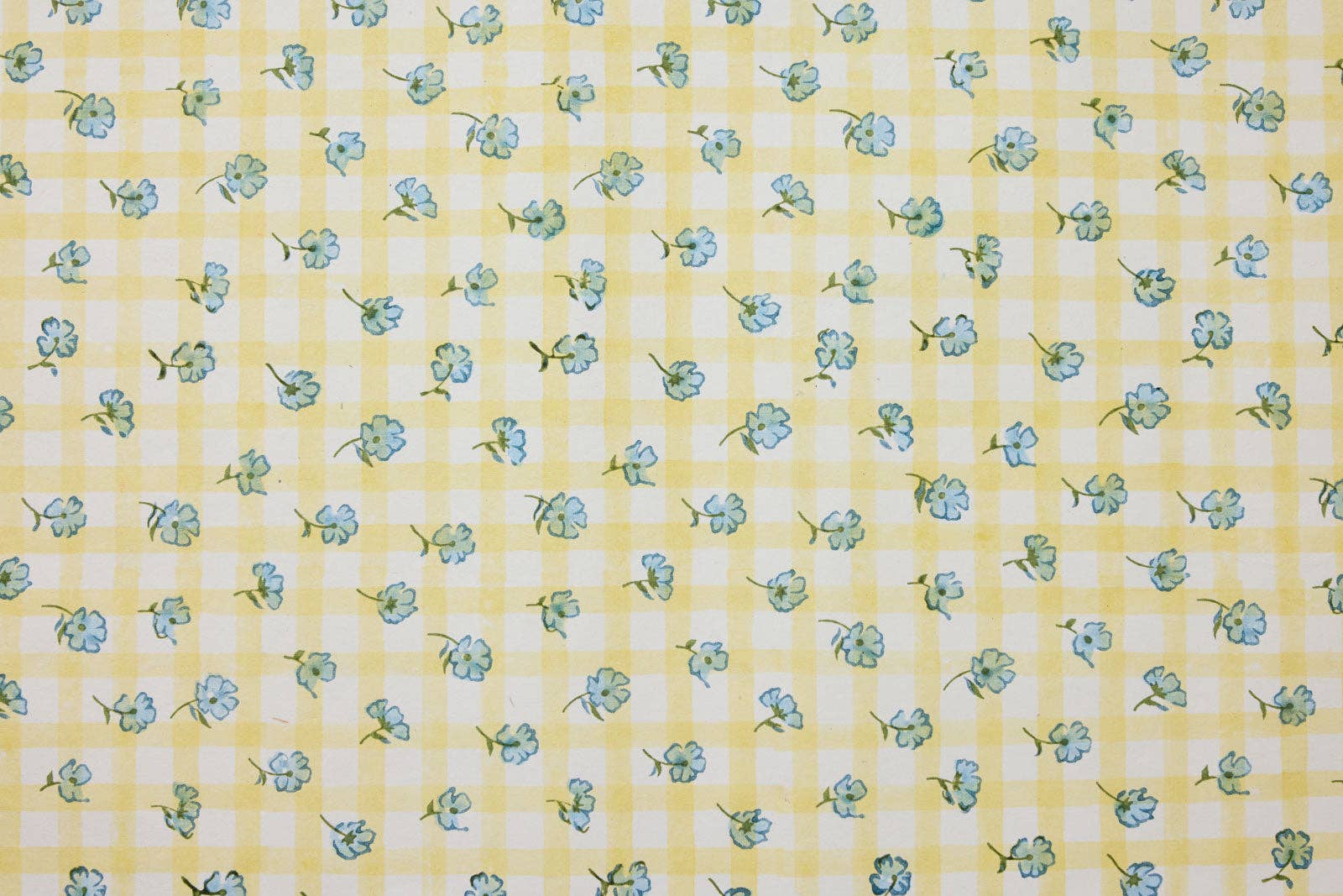 Block Printed Wrapping Paper Sheet | Gingham Alaska