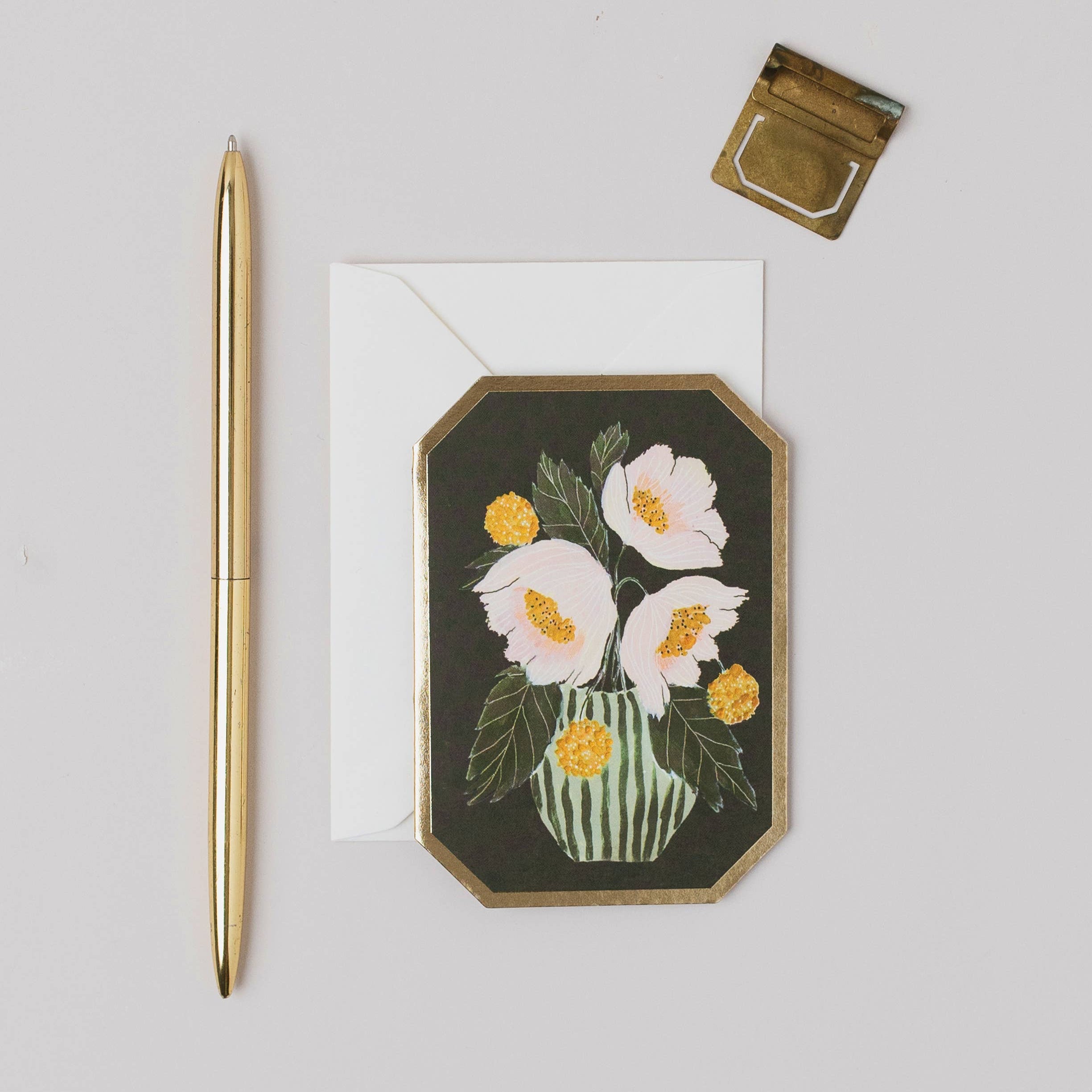 ANEMONE BOTANICAL FLORAL DIE CUT MINI CARD