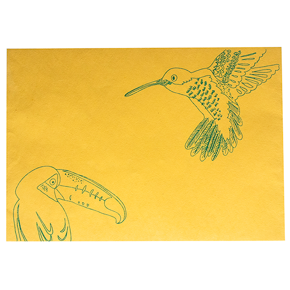 Screen Printed Toucan Greeting Card