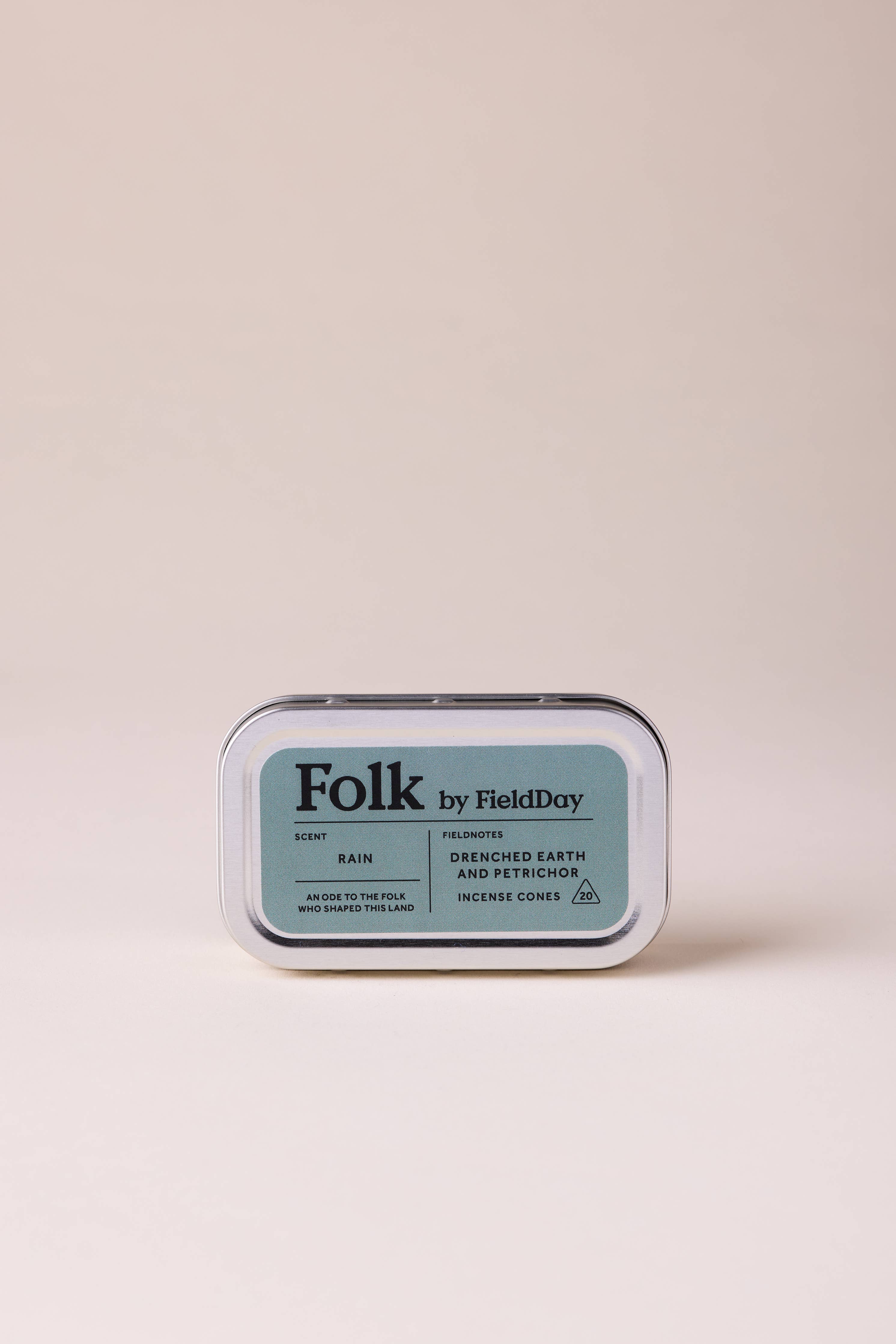 Folk Tin of Incense Cones | Rain