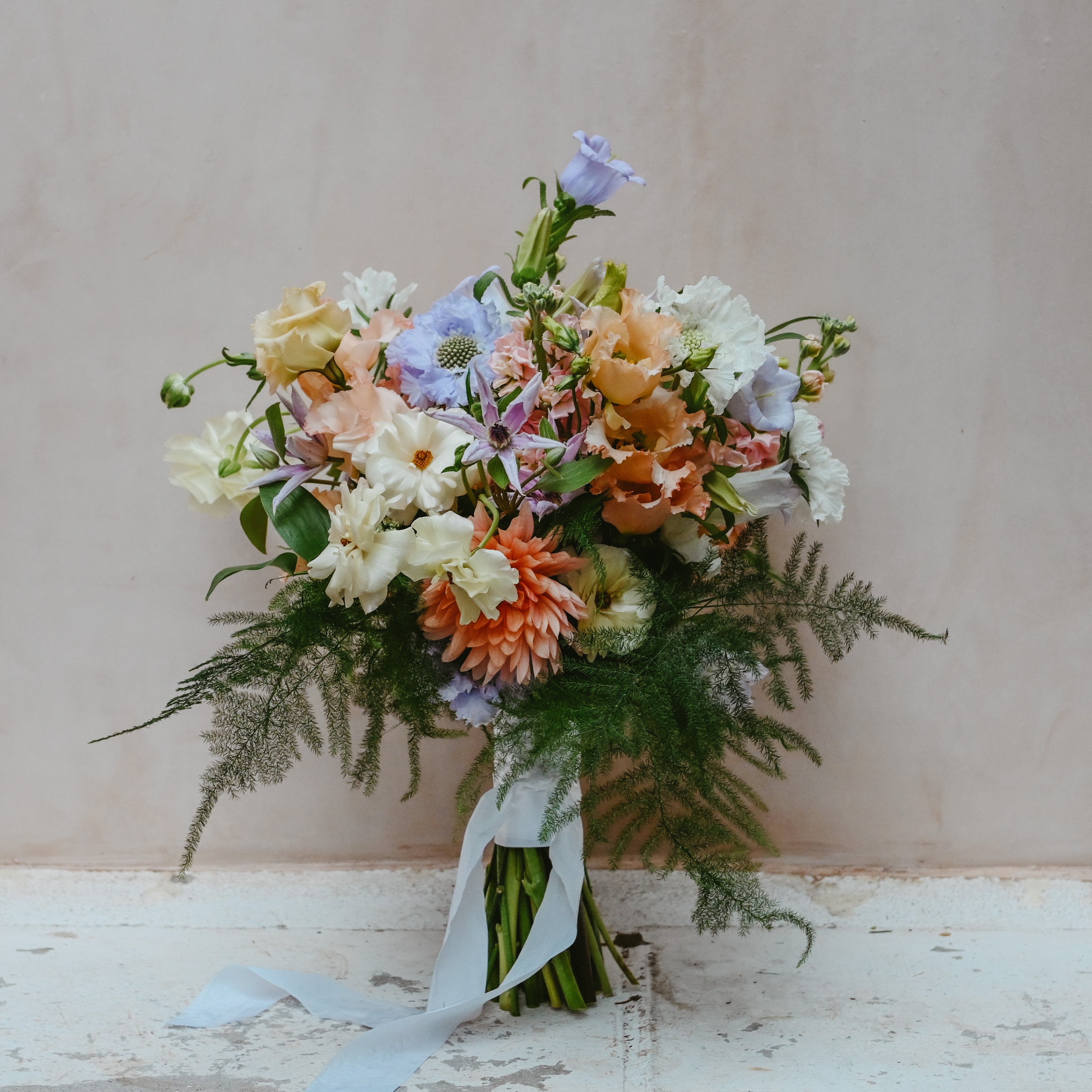 Bespoke bridal bouquet and matching buttonhole