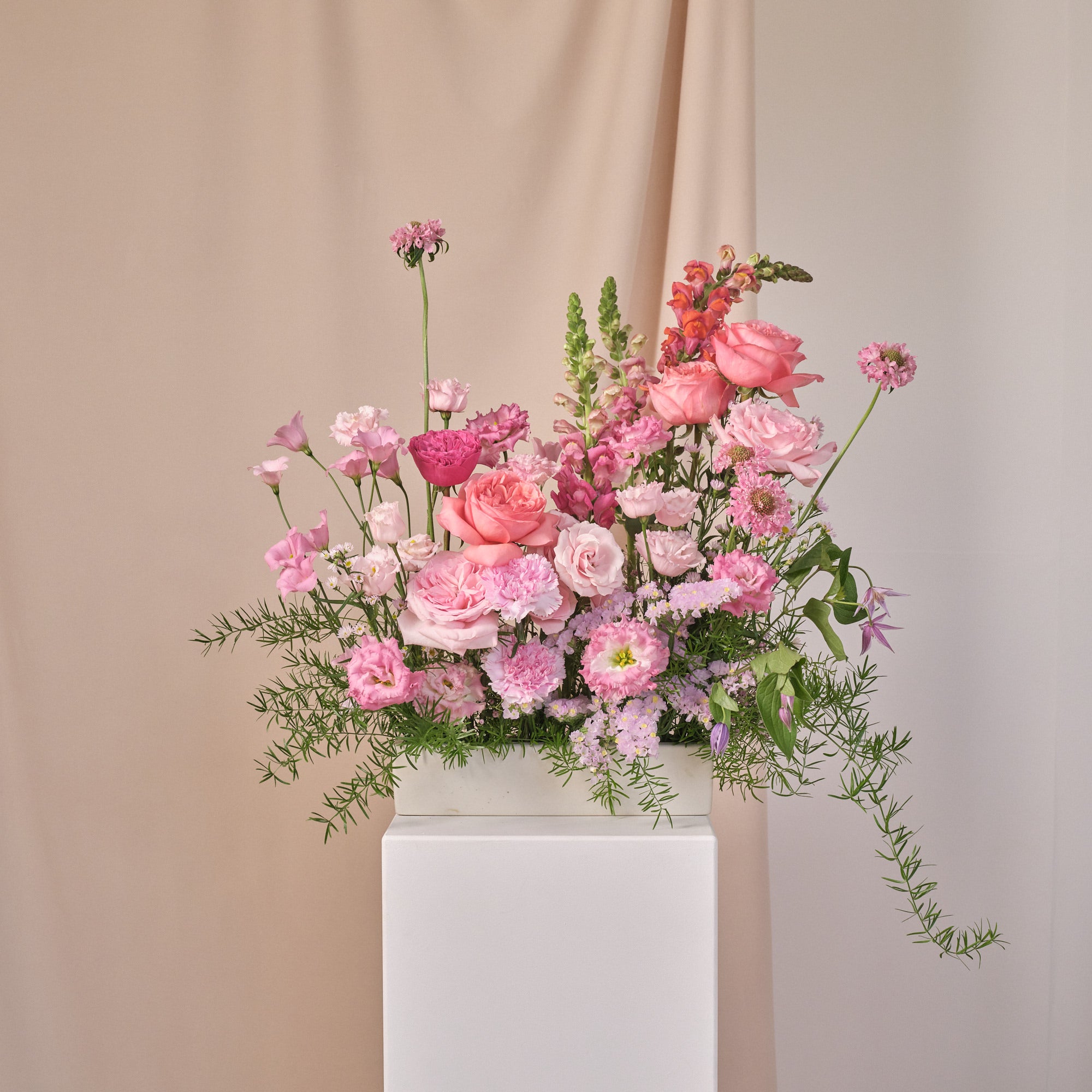 Brights in Bloom Small Trough Arrangement