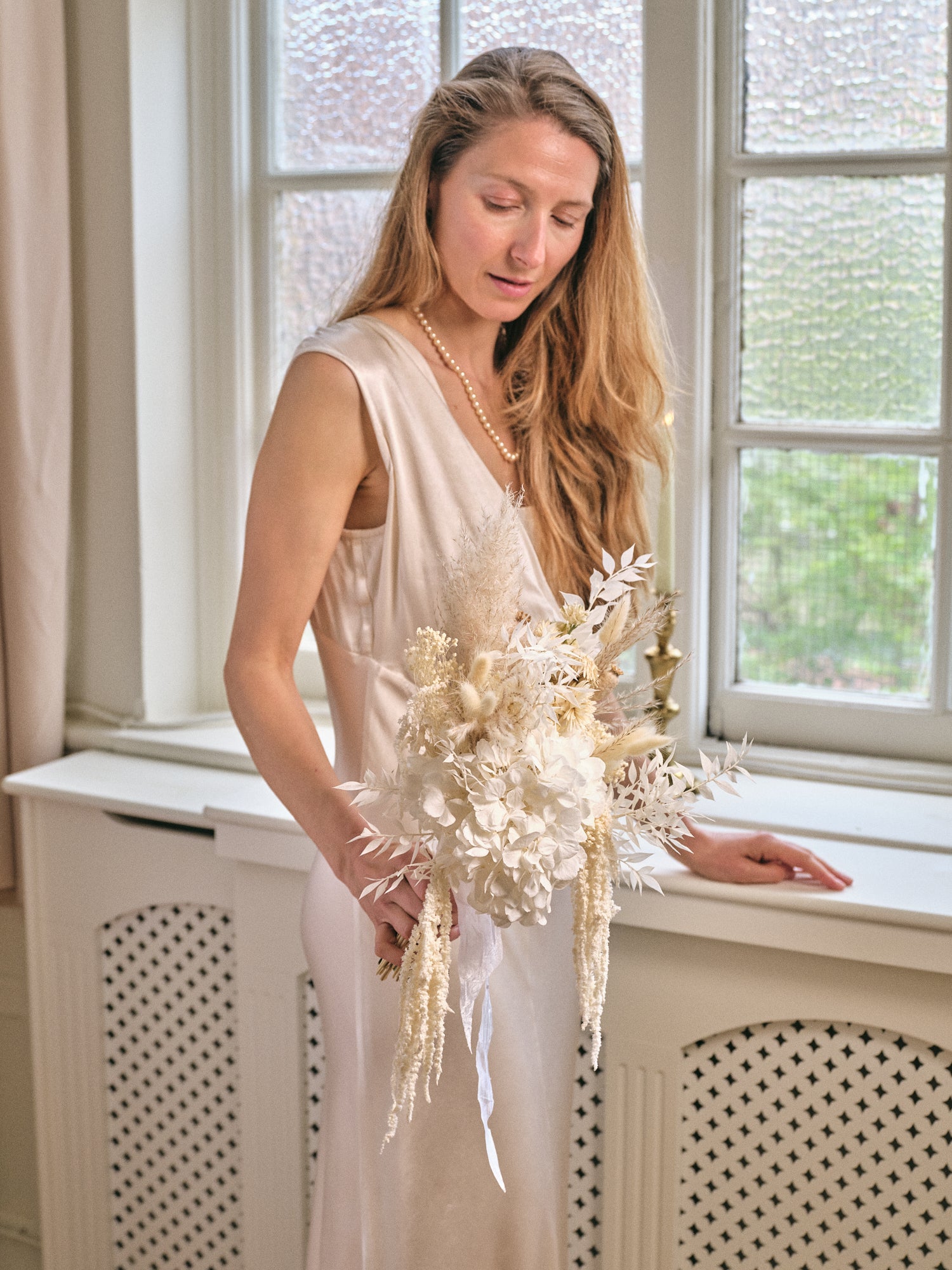 Everlasting Whites Dried Flower Bridal Bouquet