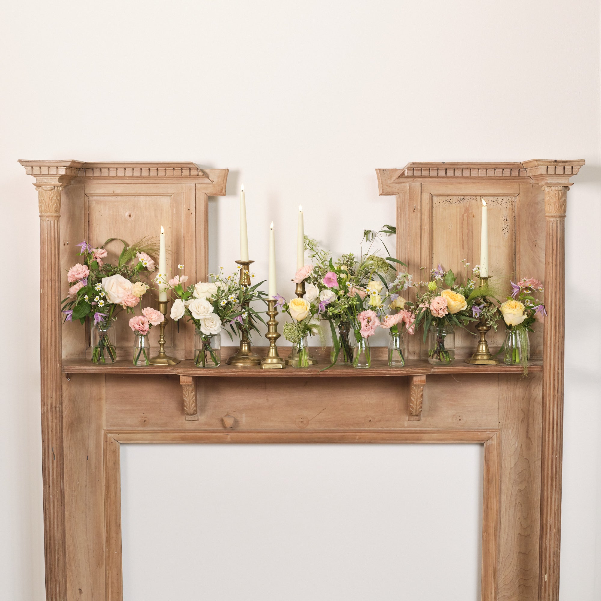 Pastel Wildflowers Jam Jar Arrangements