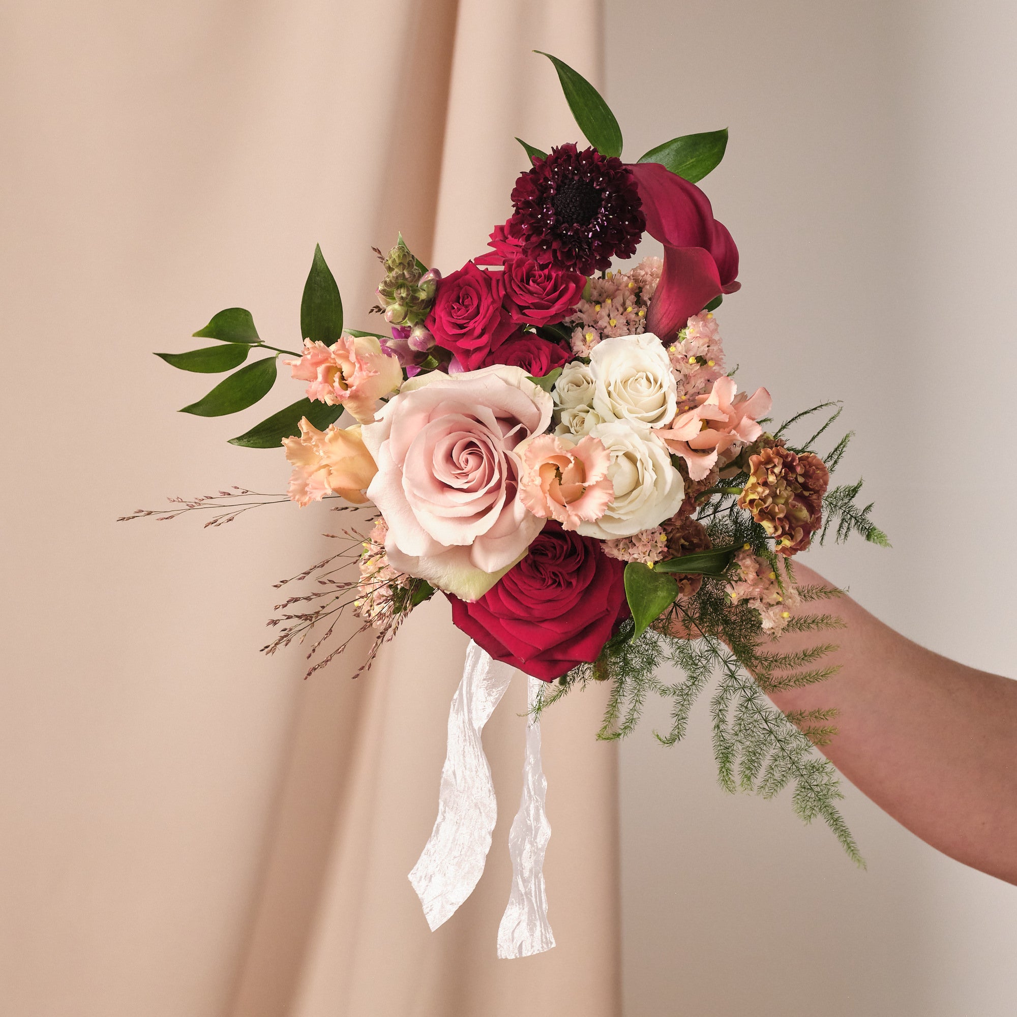 Romantic Red Bridesmaid Bouquet