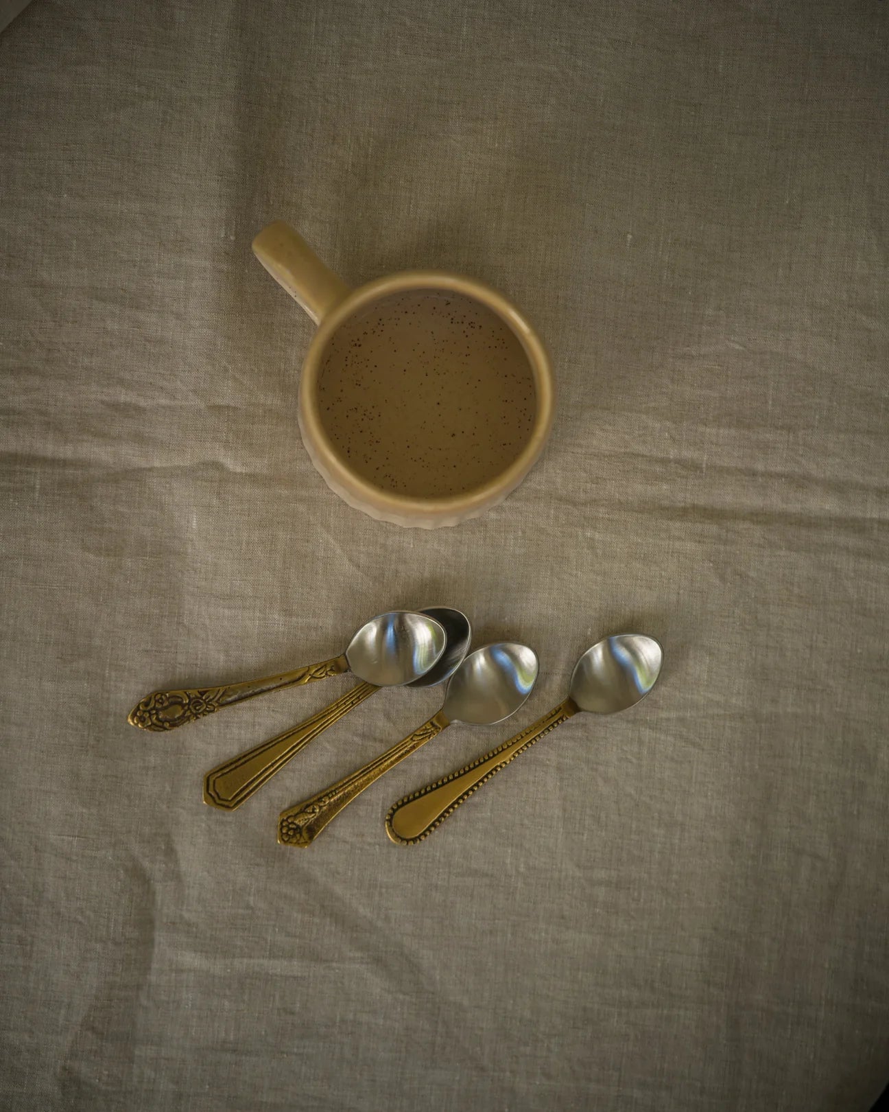 Antique Brass Teaspoons | 4 Designs Available