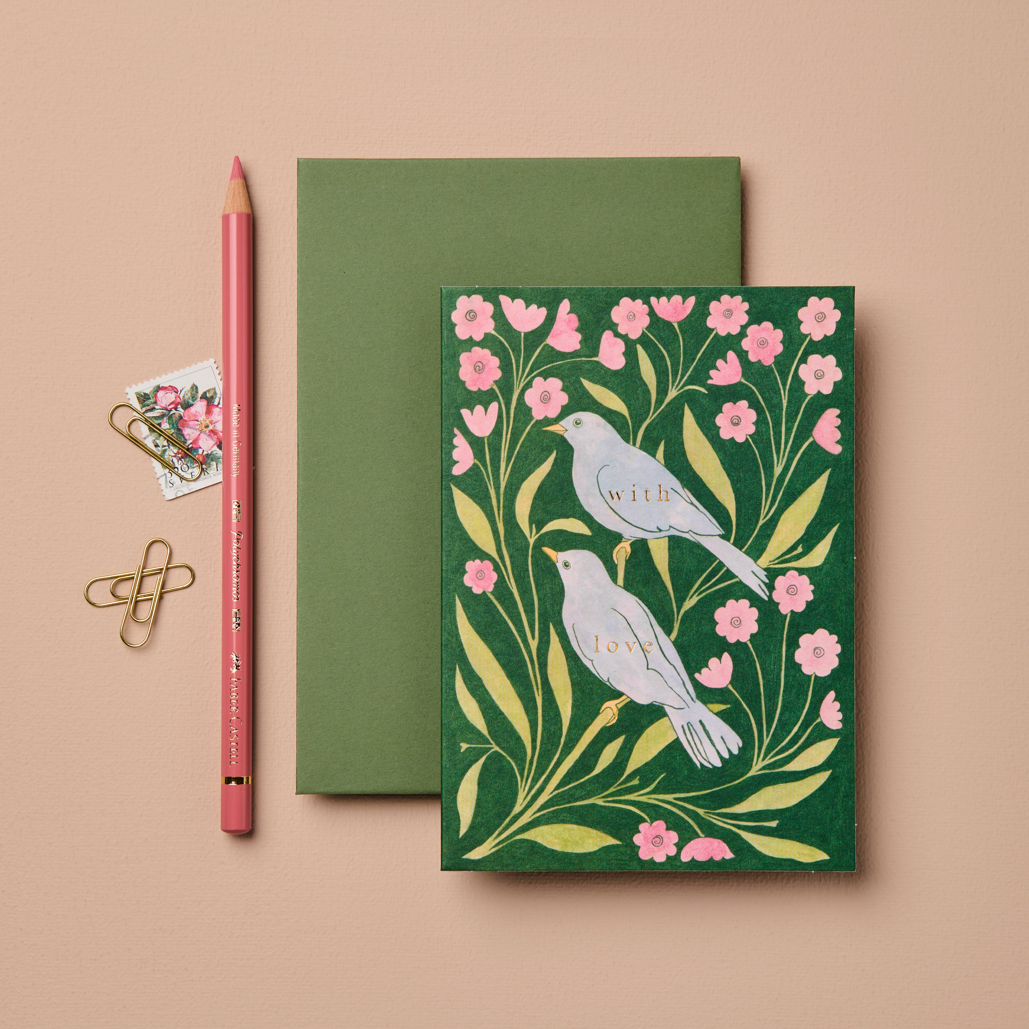 Lovebirds ' With Love' Card
