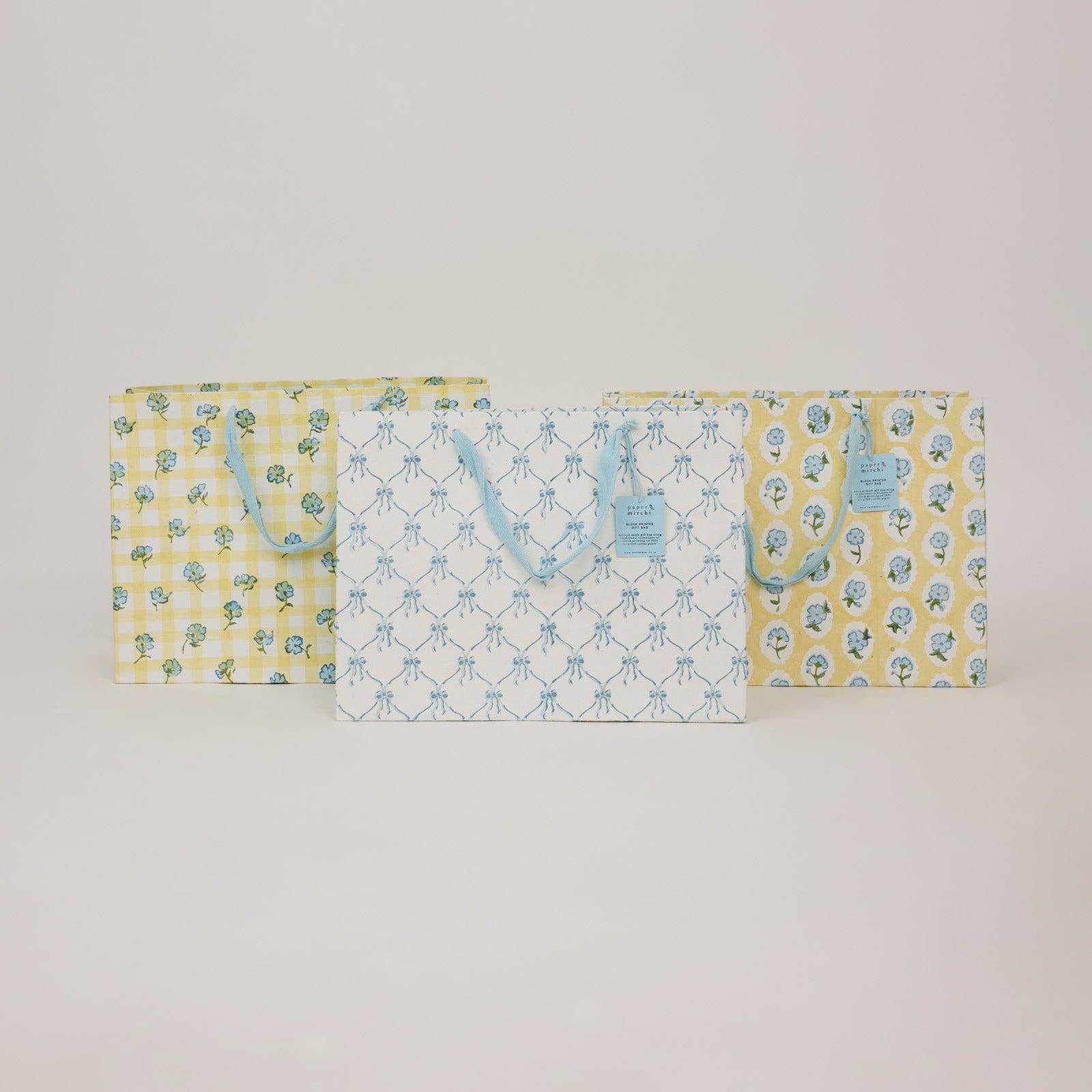 Block Printed Gift Bags | Alaska | 3 Designs & 3 Sizes Available