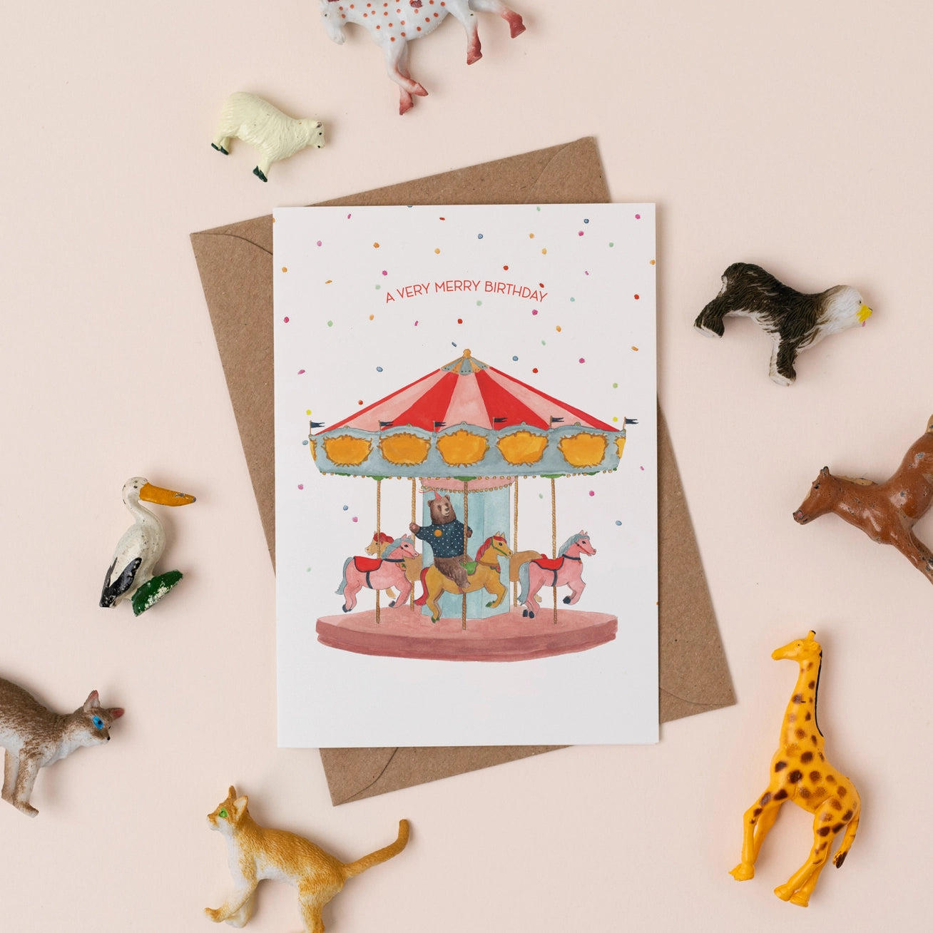 Merry Birthday Go Round Card