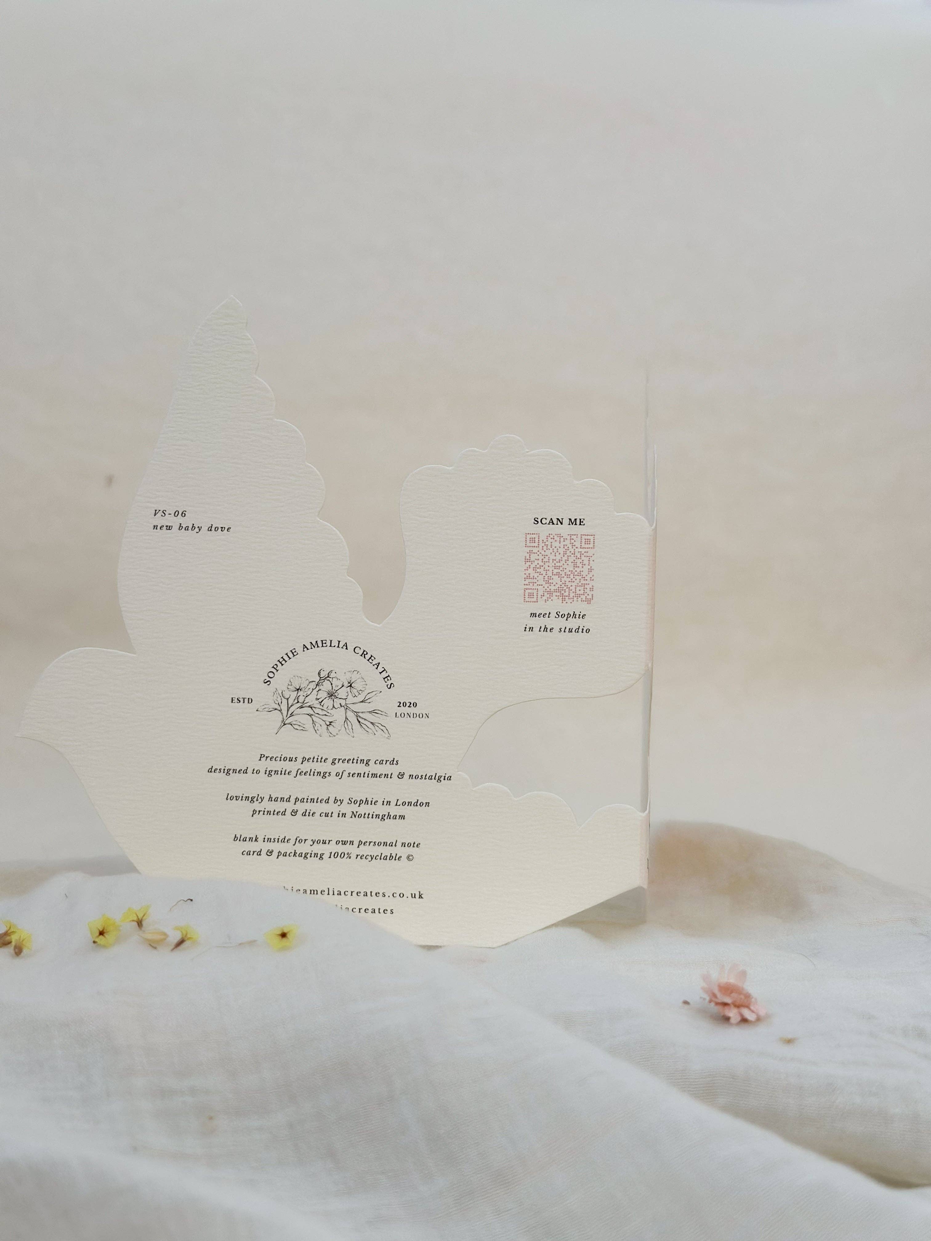 Valentine dove - shaped card