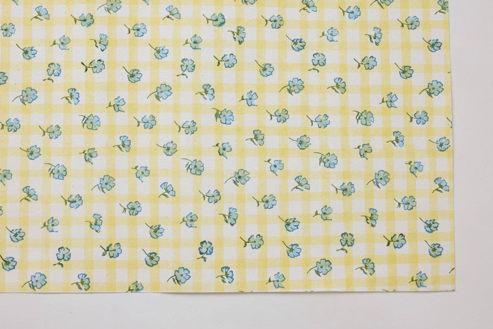 Block Printed Wrapping Paper Sheet | Gingham Alaska