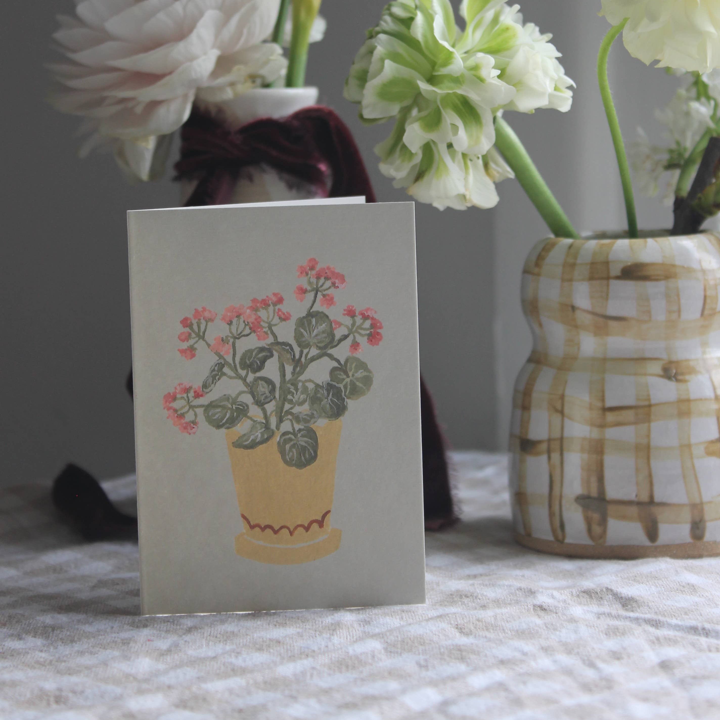 Geraniums Mini Card