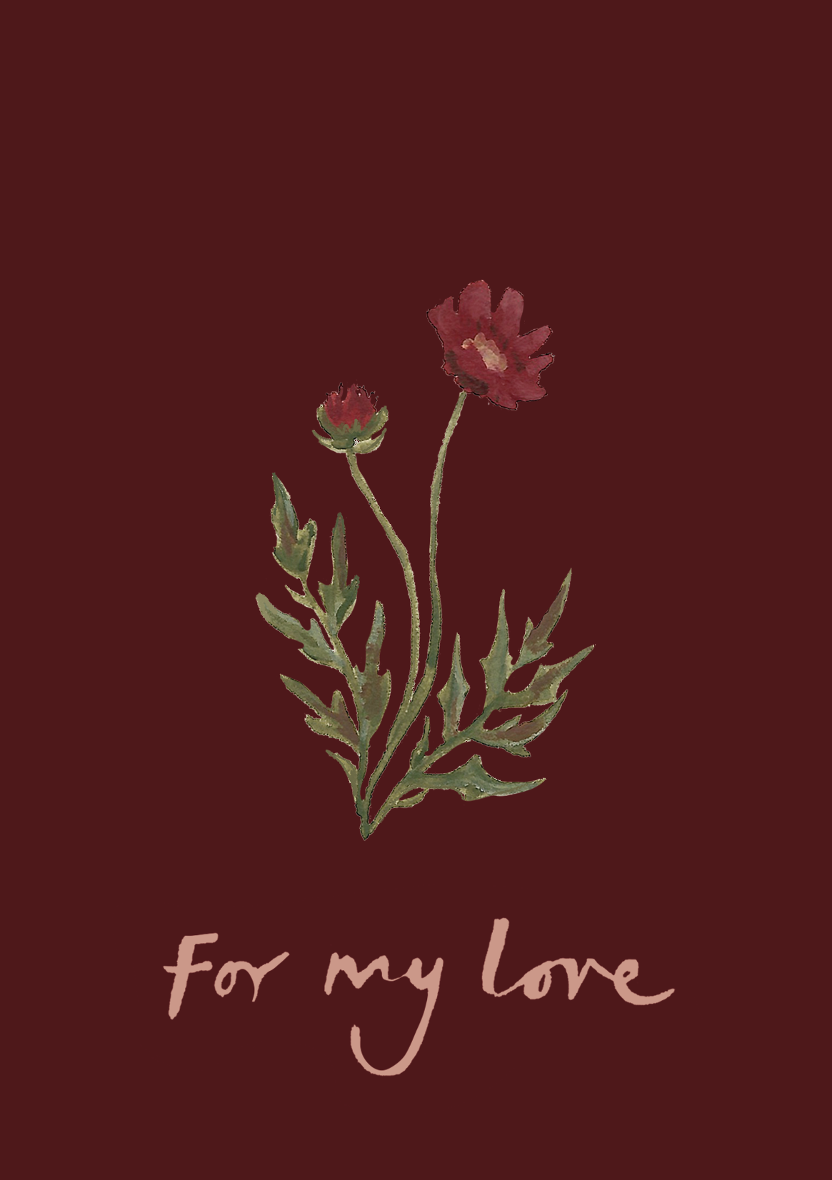 For My Love mini card