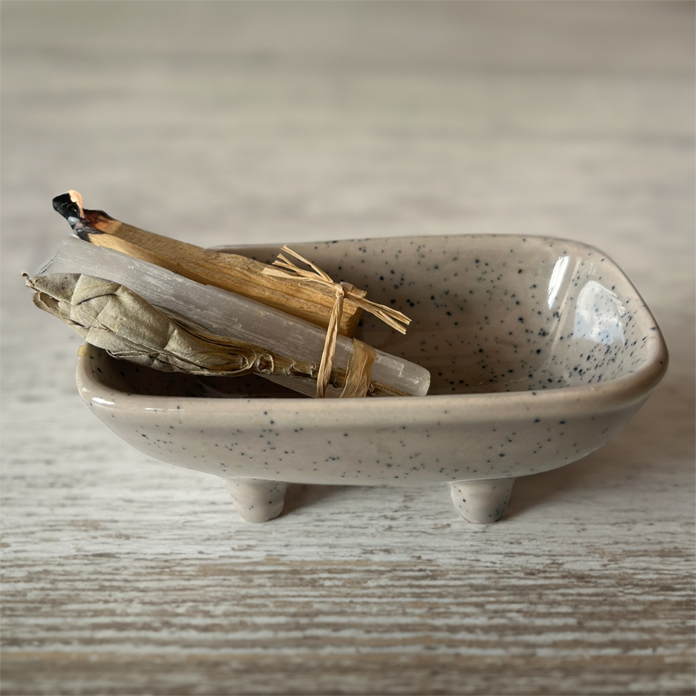 Ceramic Sage and Palo Santo Holder