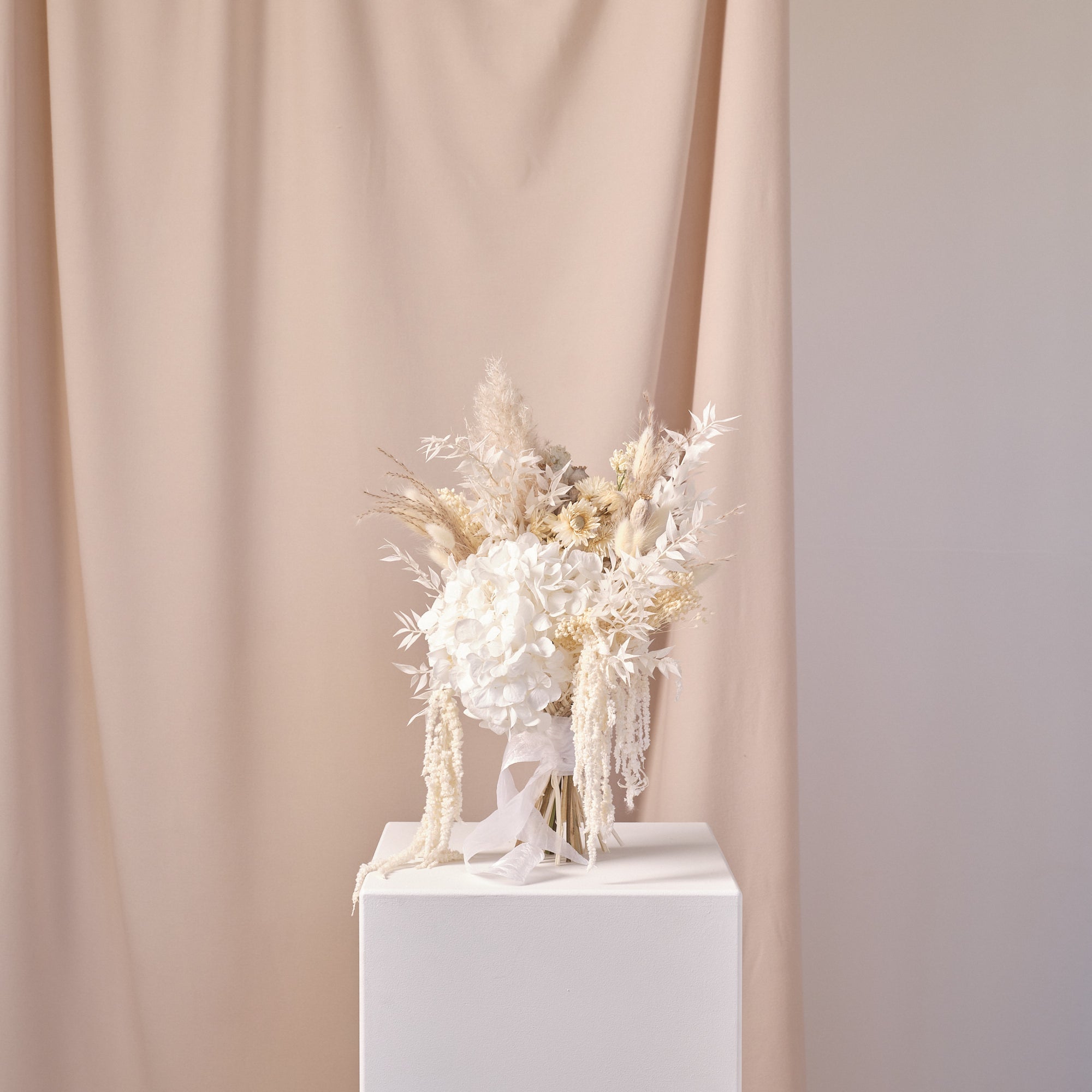 Everlasting Whites Dried Flower Bridal Bouquet