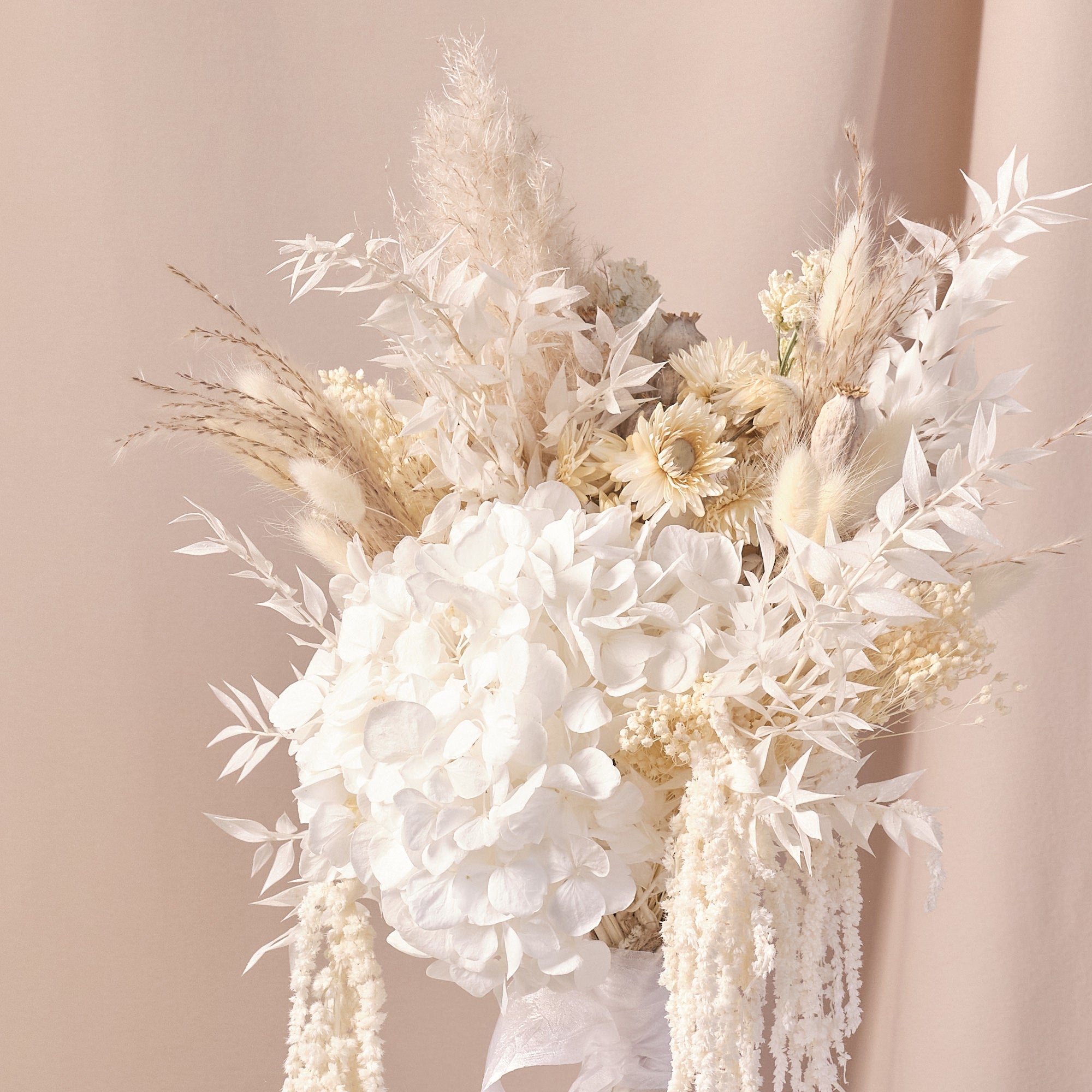 Everlasting Whites Dried Flower Bridal Bouquet