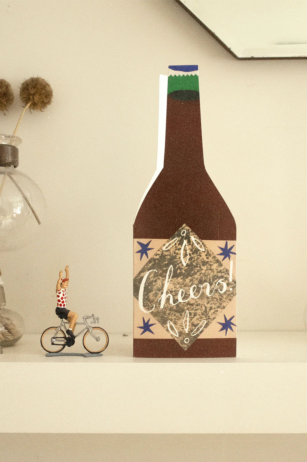 Cheers Bottle Shaped Card  Hadley Paper Goods