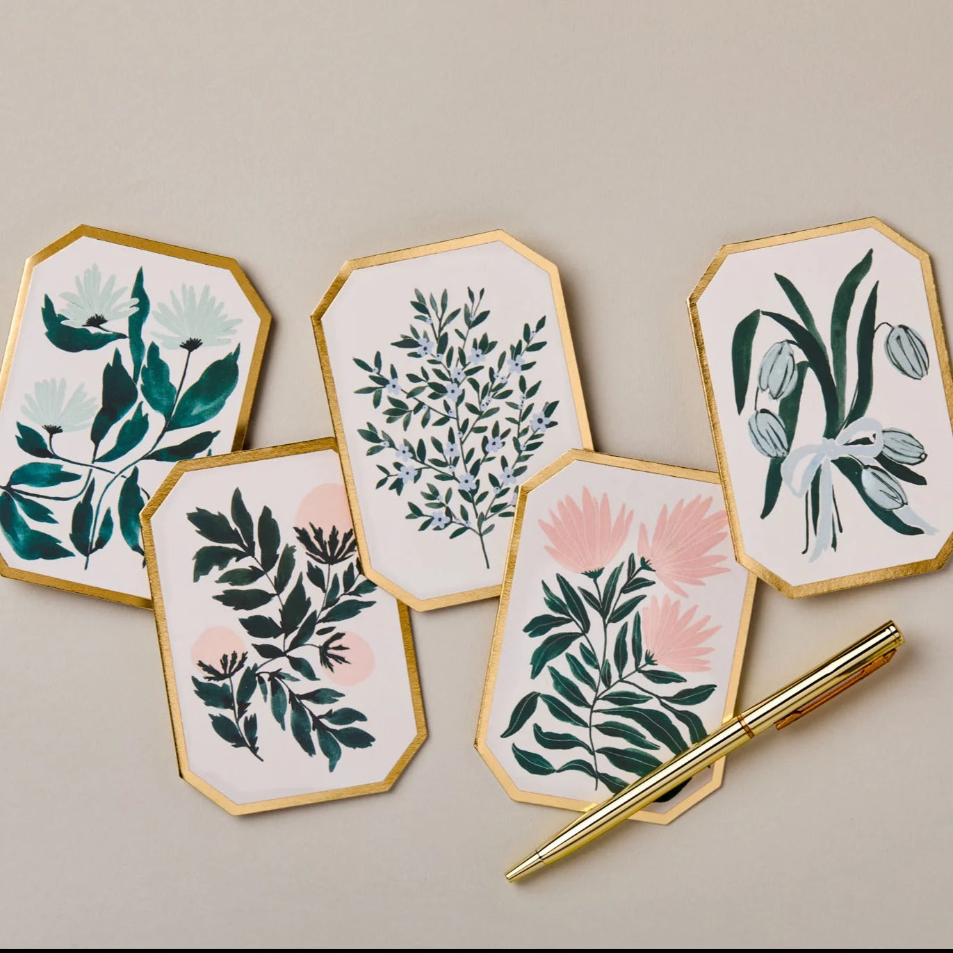 Forget Me Not Botanical Die Cut Mini Card
