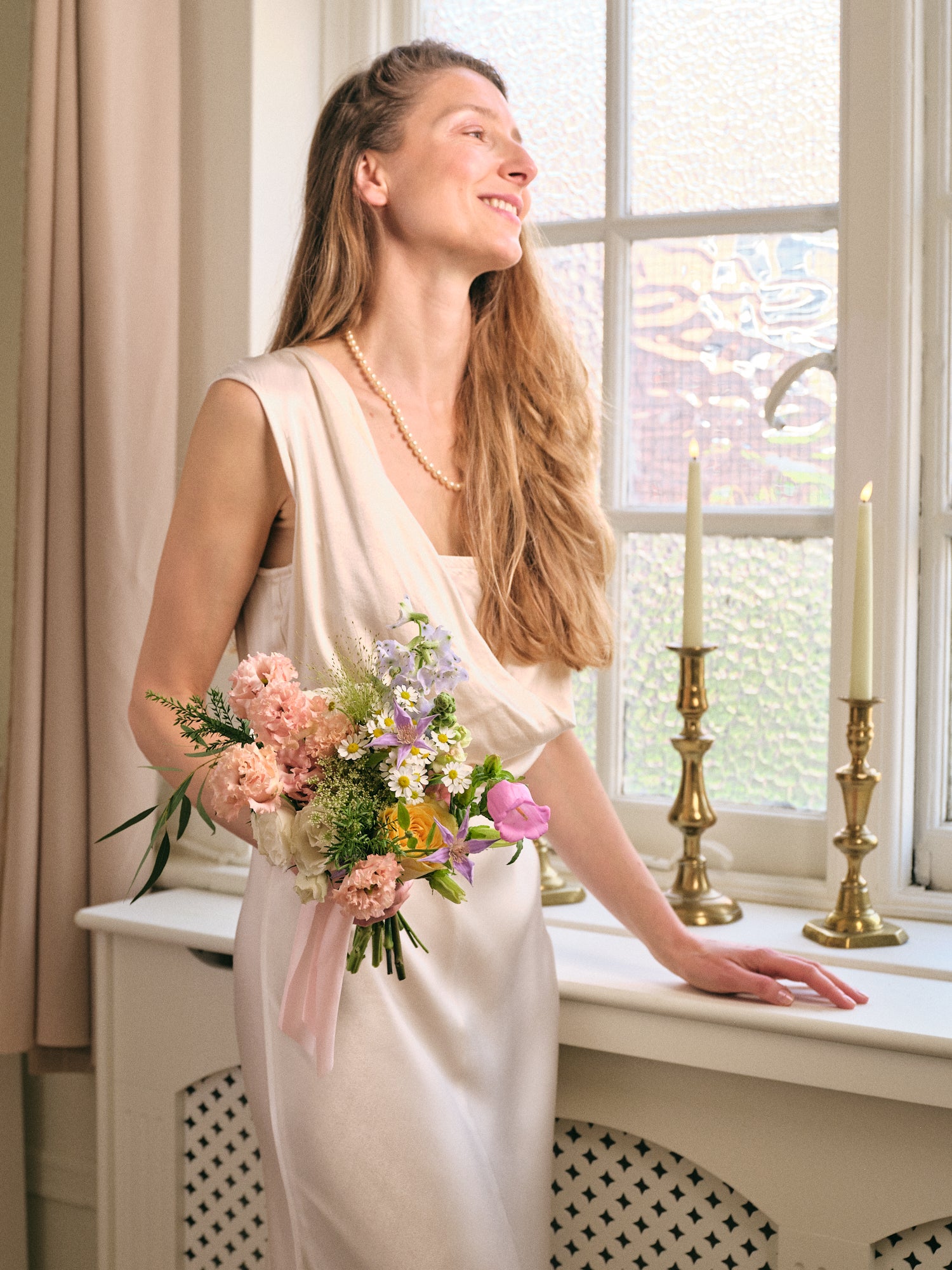 Pastel Wildflowers Petite Bridal Bouquet