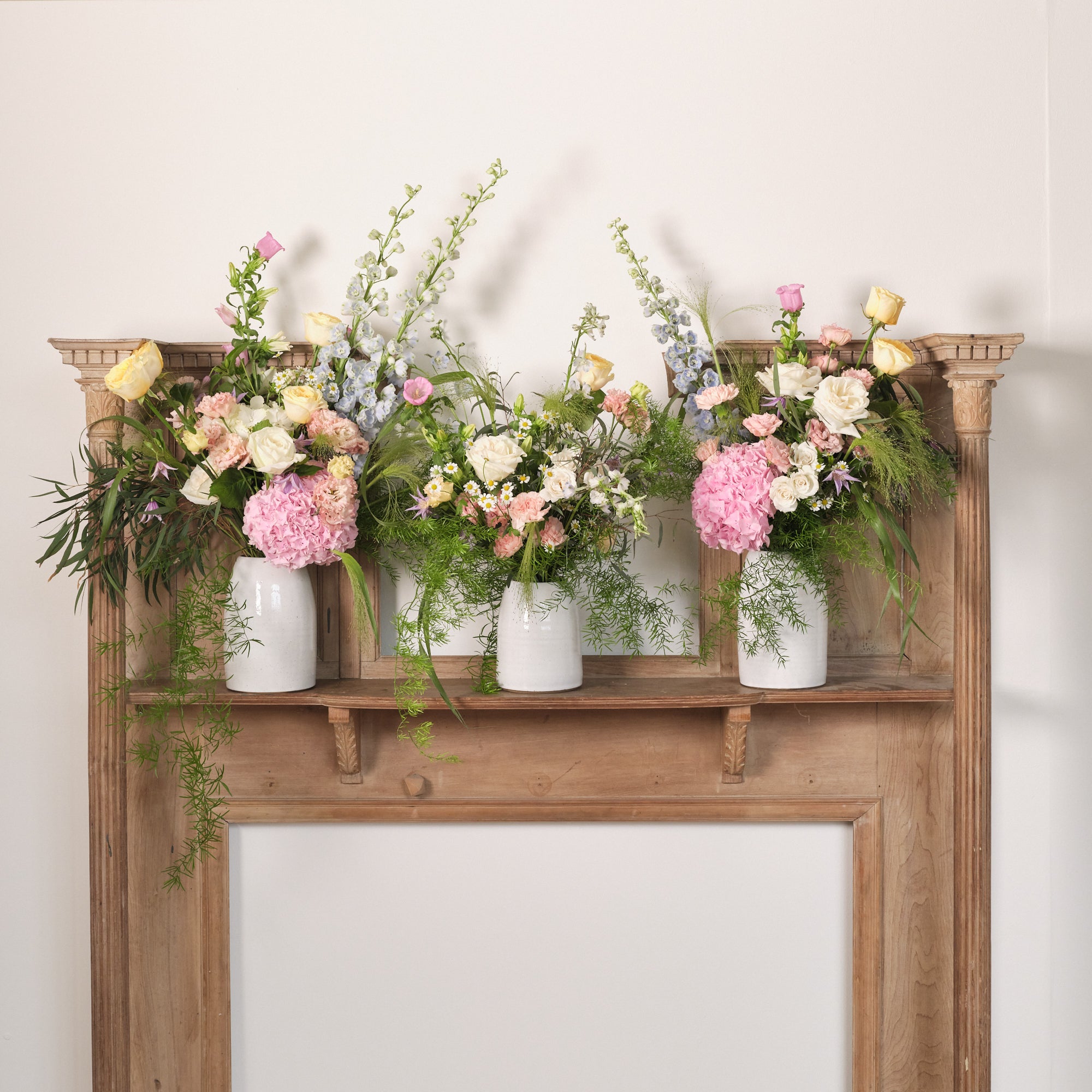 Pastel Wildflowers Vase Arrangements