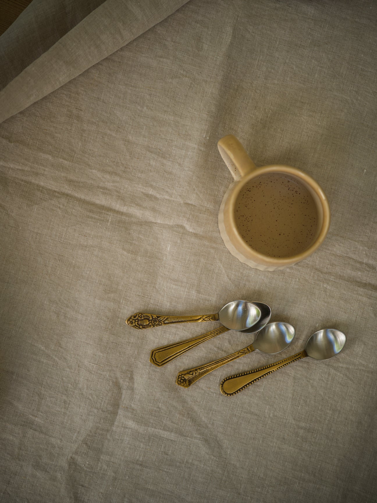 Antique Brass Teaspoons | 4 Designs Available