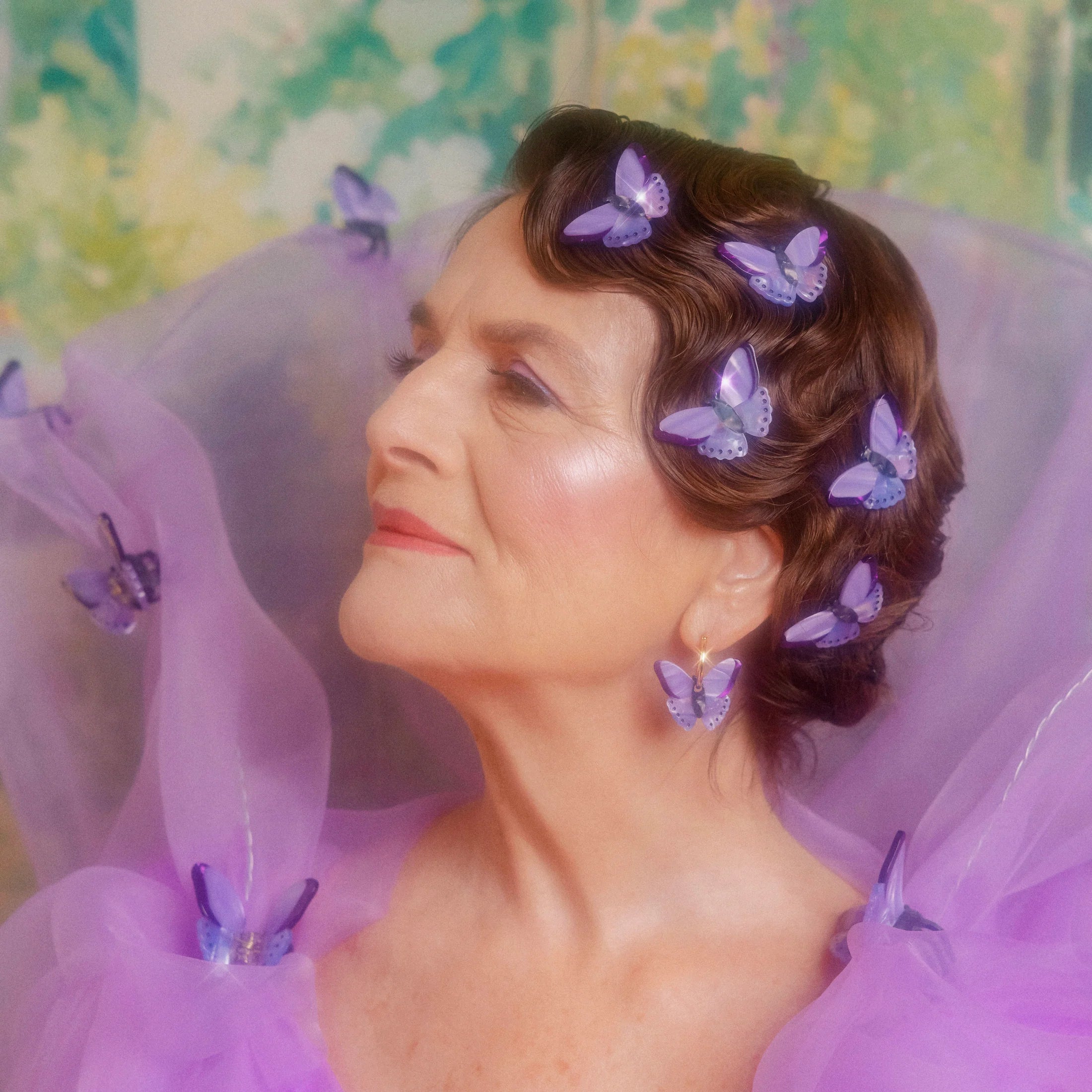 Purple Butterfly Hair Clip