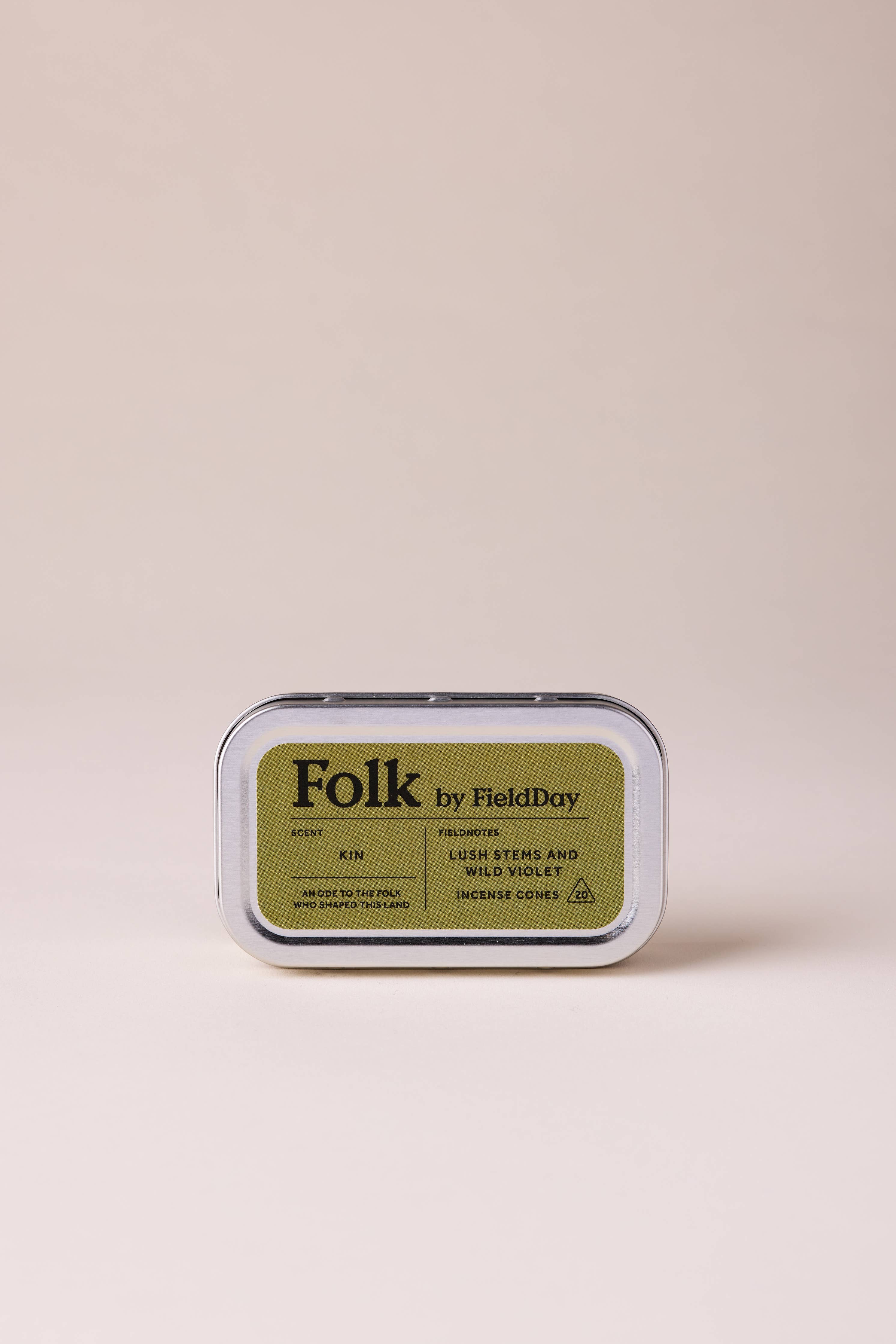 Folk Tin of Incense Cones | Kin