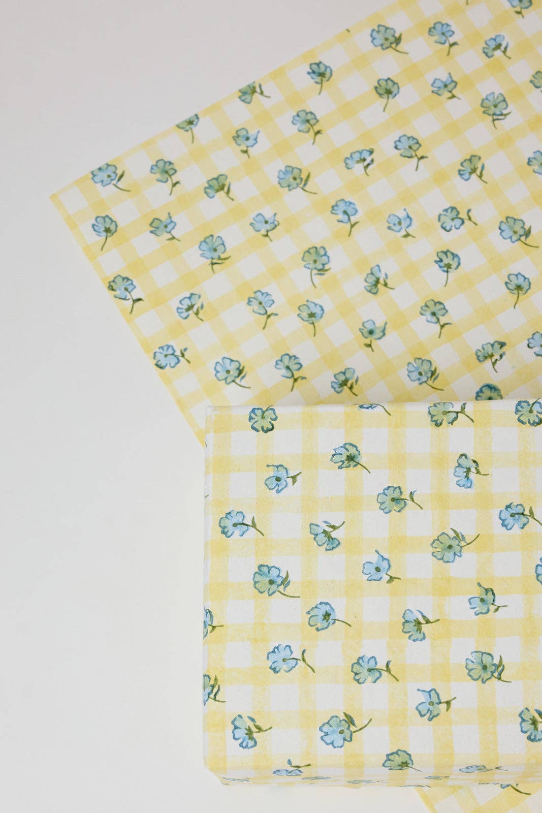 Block Printed Wrapping Paper Sheet | Gingham Alaska