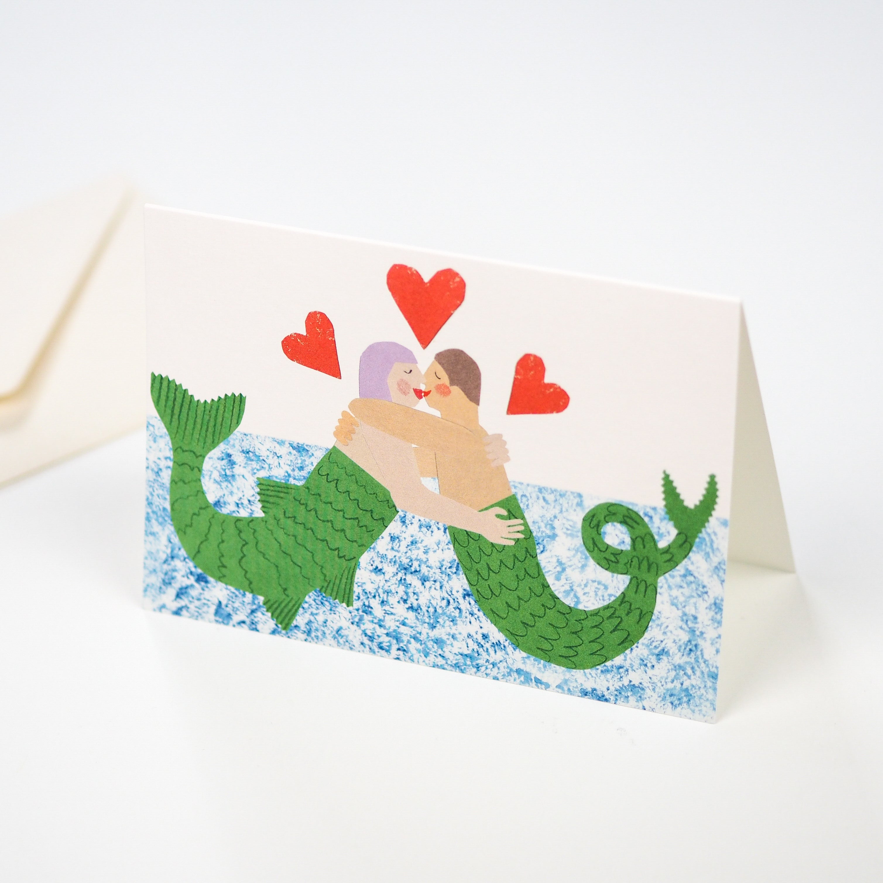 Mermaids in Love Greetings Card